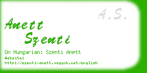 anett szenti business card